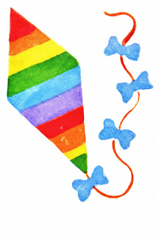 80's Rainbow Kite Sticker
