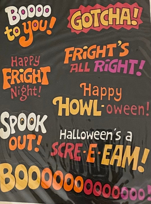 Vintage Halloween  Boo Stickers