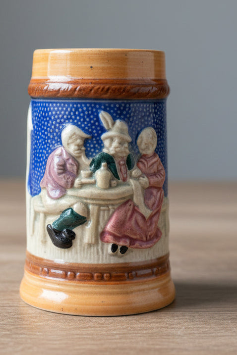 Vintage Japanese Ceramic Beer Stein Mug