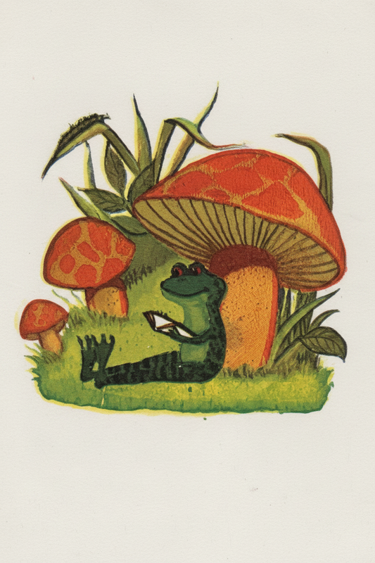 Vintage 80's Dennison Frog Sticker