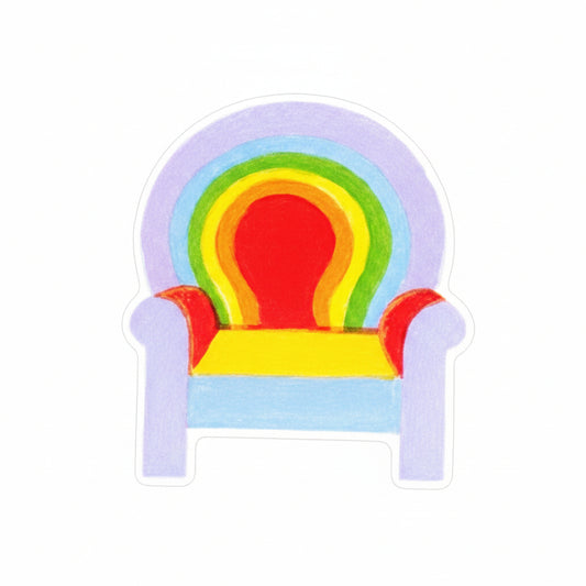 Vintage Rainbow Chair Sticker
