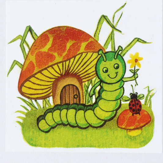 Dennison Caterpillar Vintage Sticker
