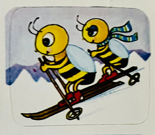 Vintage Bees Skying