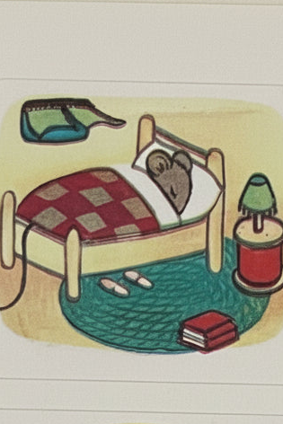 Hallmark Mouse Sleeping Sticker