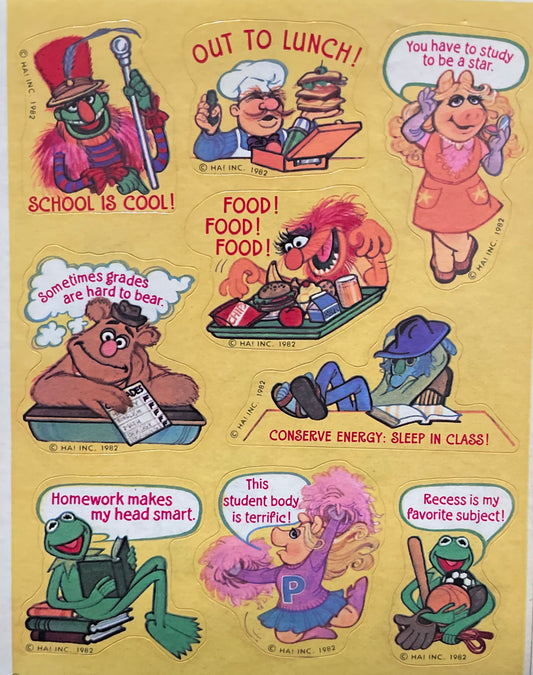 Hallmark 1982 Muppet School Stickers