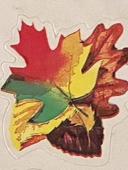 Vintage Dennison Leaf Sticker