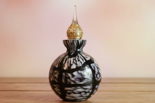 Vintage Amethyst Colored Glass Perfume Bottle