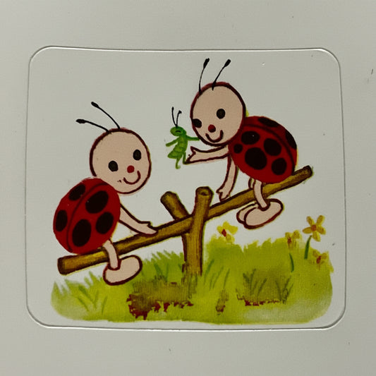 Ladybug Seesawing Stickers